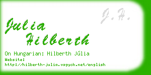 julia hilberth business card