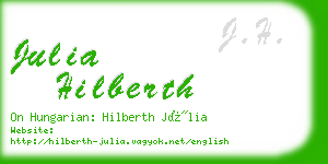 julia hilberth business card